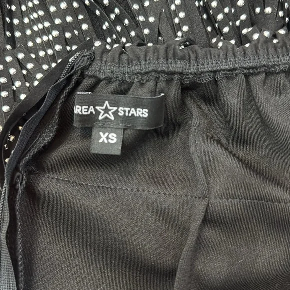 Area Stars Black Strapless Fringe Mini Dress Size X-Small NWT - Picture 8 of 9
